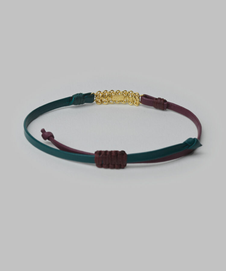 Callista X Lalaounis 18K Gold Slim Vino-Emerald Bracelet