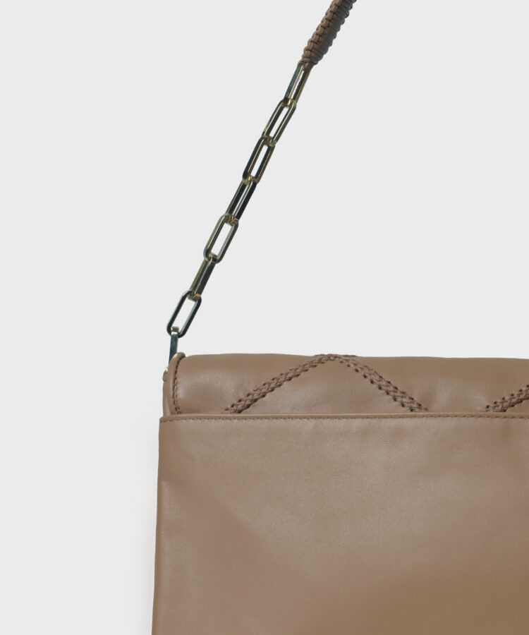 Flap Bag in Mocca Smooth Leather