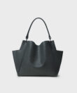 Shoulder Bag in Charcoal Grained Leather