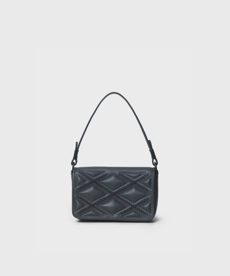 Cross Mini Baguette in Charcoal Grained Leather
