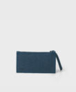 Long Zipped Card Holder in Neptune Grained Leather