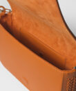 Maxi Box Bag in Orange Smooth Leather