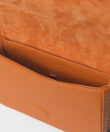 Mini Box Bag in Orange Smooth Leather