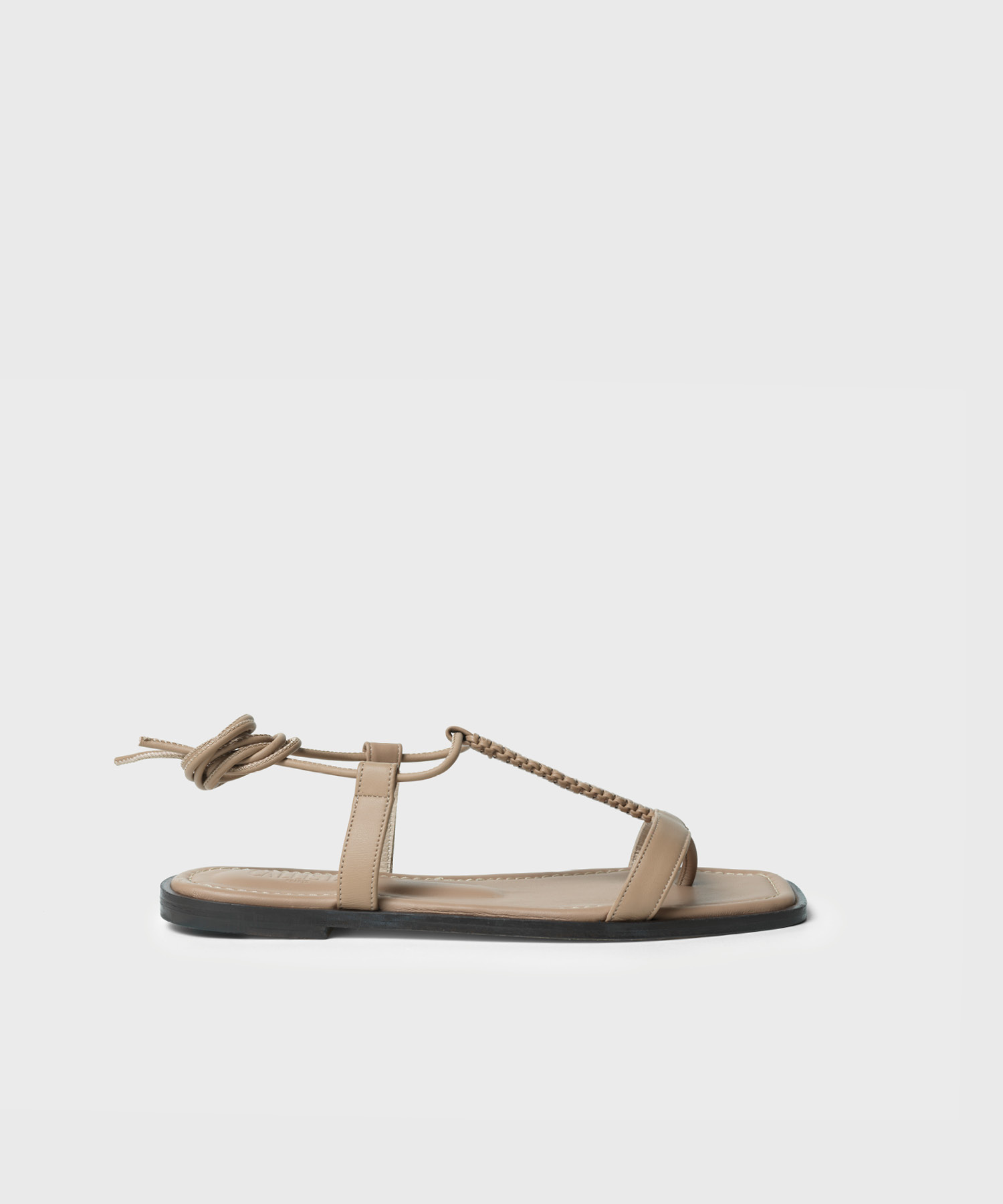 Capri Strap Sandals in Mocca Smooth Leather - Callista