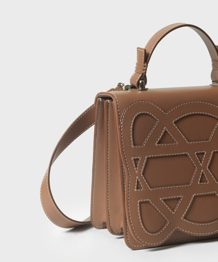 Mini Pandora Bag in Tan Smooth Leather