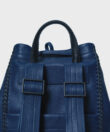 Backpack in Blue Grained Leather