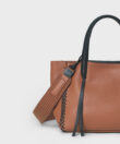 Mini Tote in Caramel Grained Leather
