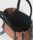 Mini Tote in Caramel Grained Leather