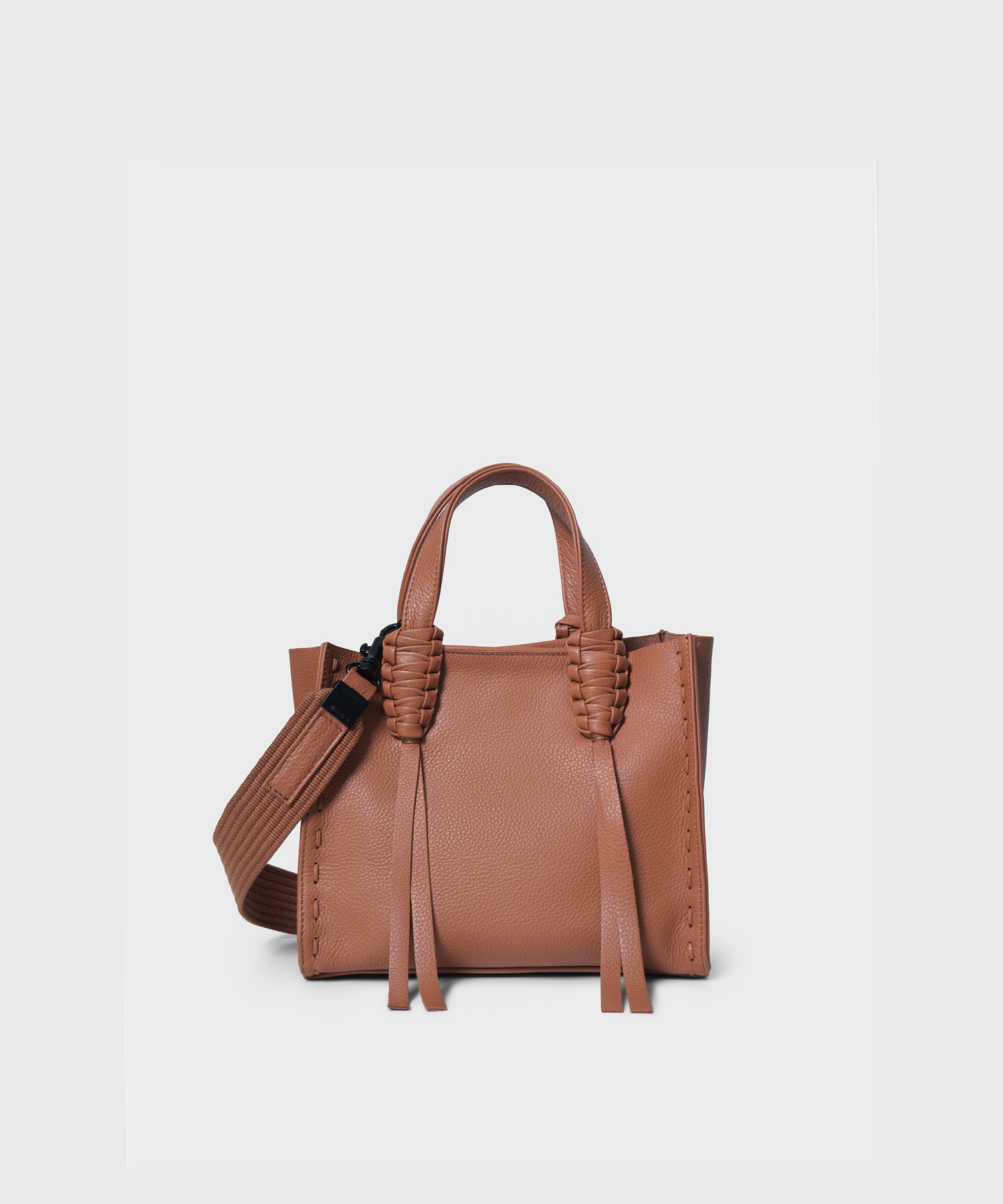 Mini Tote 23 in Caramel Grained Leather - Callista