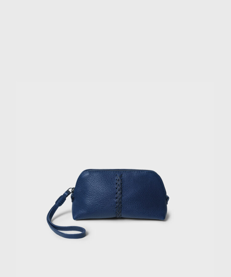 Vanity Case in Blue Grained Leather
