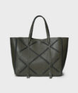 Cross Tote in Khaki Grained Leather