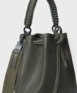 Bucket Bag 23 in Khaki Grained Leather