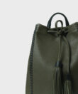 Backpack in Khaki Grained Leather