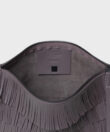 Fringe Pochette in Mauve Smooth Leather