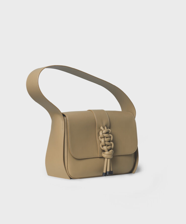 Braided Bag 23 in Latte Smooth Leather