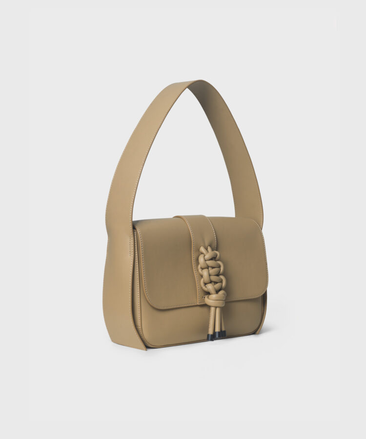 Braided Bag 23 in Latte Smooth Leather