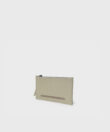 Long Zipped Card Holder in Stone Grained Leather