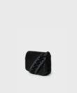 Mini Box Bag in Black Satin & Velvet