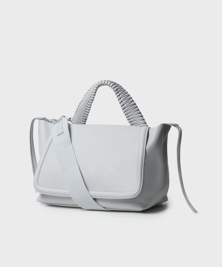 Top Handle Bag in Stone Grained Leather - Callista