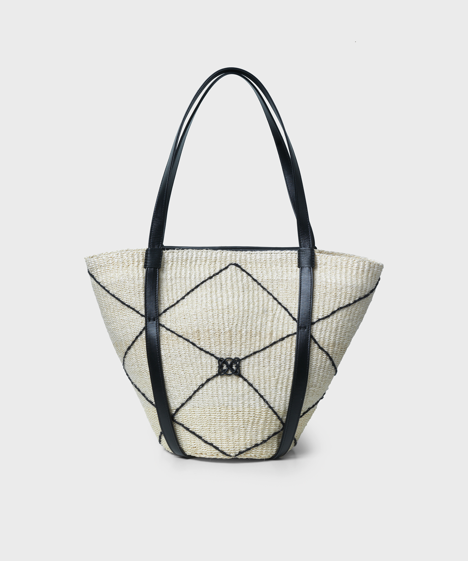 CC Basket Bag in Black Leather