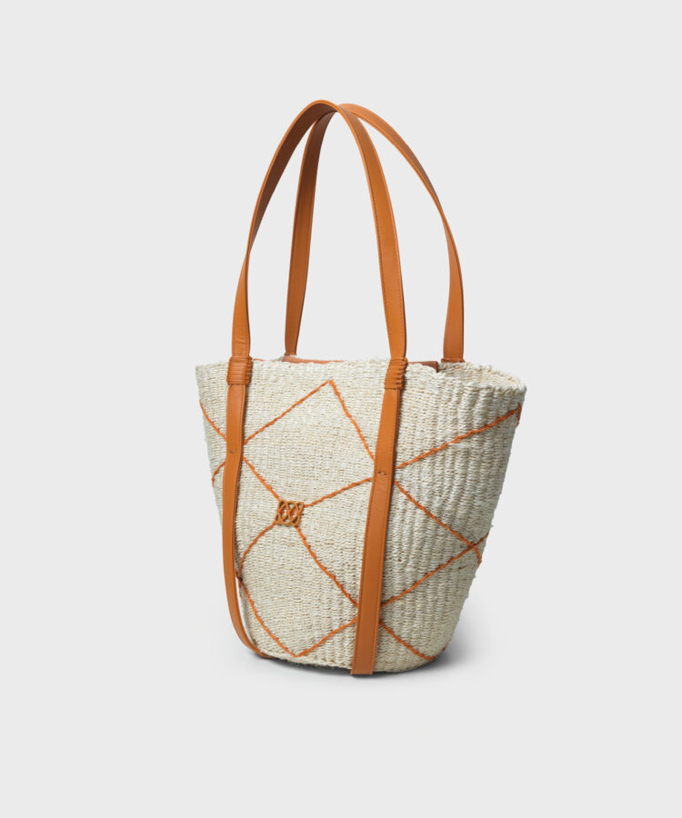 CC Basket Bag in Orange Leather