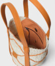 CC Mini Basket Bag in Orange Leather