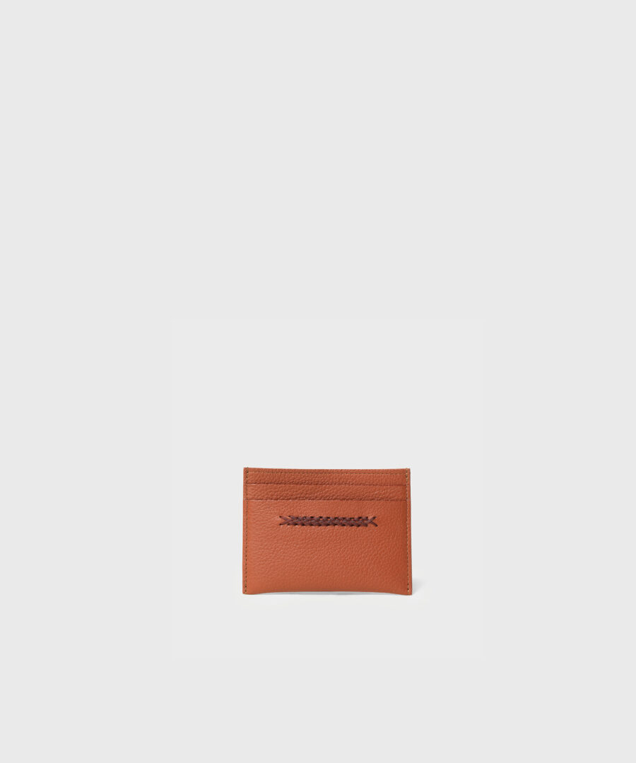 Card Holder in Ginger Smooth Leather
